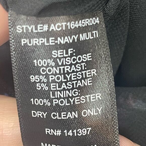 NWTs ASTR the Label Isolde One Shoulder Bodysuit In Purple/Navy Multi Size Large - Picture 11 of 12